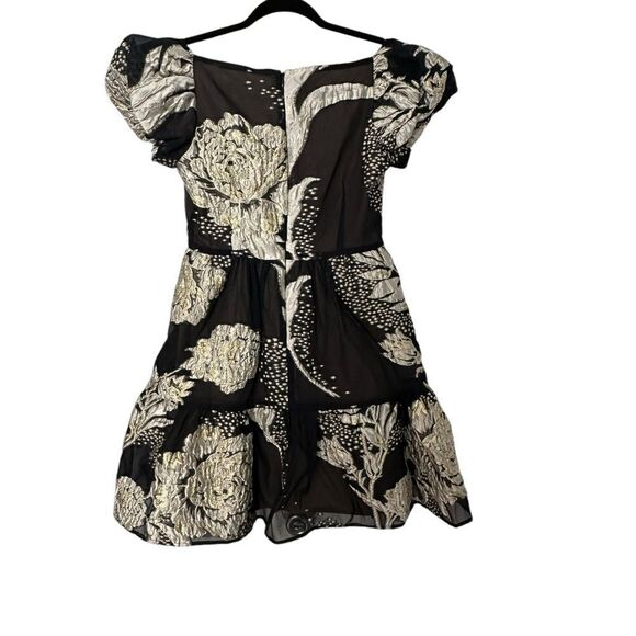 Elliatt Picard Black and White Floral Mini Dress | Size XS - Picture 8 of 12